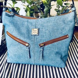 Dooney & Bourke Mary Printed Suede Denim Bag